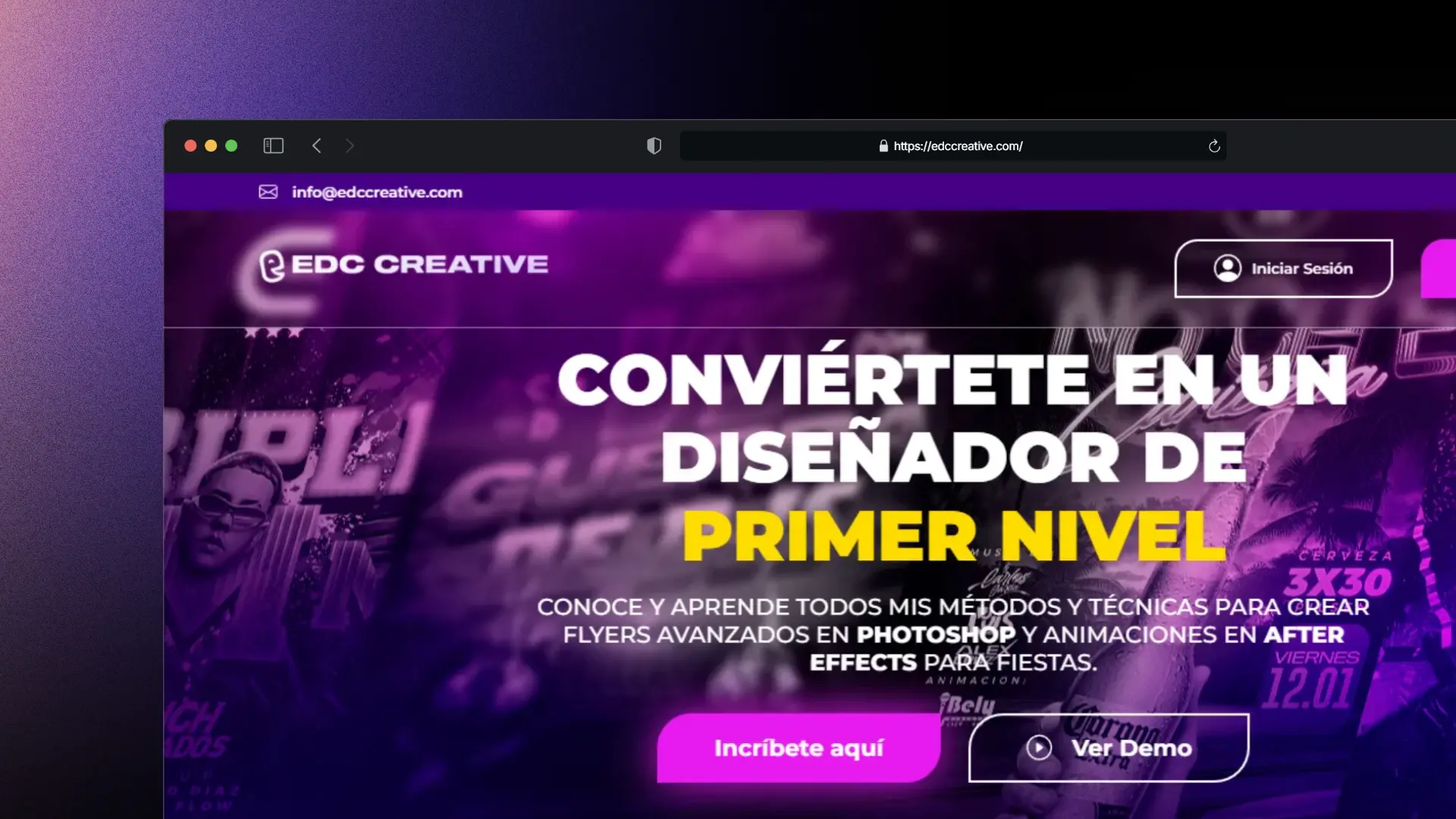 Captura del proyecto - EDC Creative